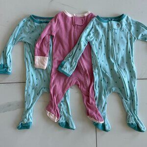 Cloud Island Newborn 3 pack Cotton Sleep N' Play Footies/Onesie